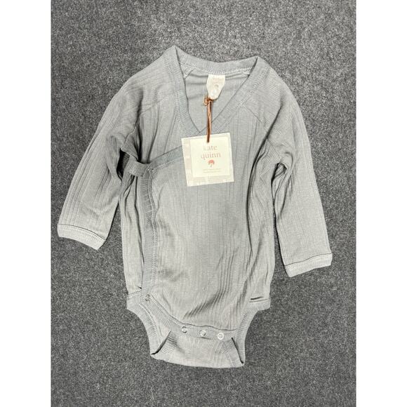 Kate Quinn The Woods Gray Ribbed One Piece Suit Baby Toddler Size 12-18 Mo NWT - Picture 1 of 7
